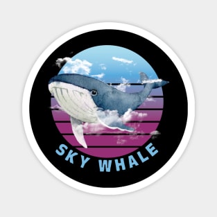 Sky Whale Floating In The Clouds Magnet